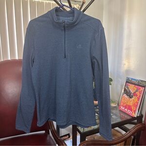 Quechua 1/4 Zip Fleece Pullover Men’s Blue Long Sleeve Hiking Outdoor Size M